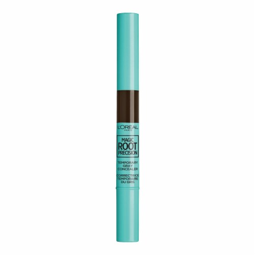 L'Oreal Paris Magic Root Precision 4 Dark Brown Temporary Gray Hair Color Concealer Brush Perspective: front