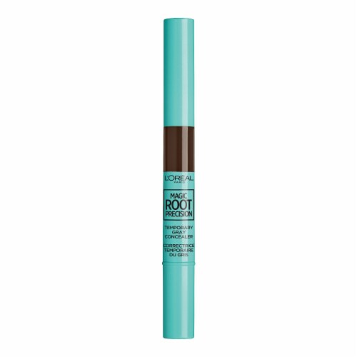 L'Oreal Paris Magic Root Precision 5 Medium Brown Temporary Gray Hair Color Concealer Brush Perspective: front