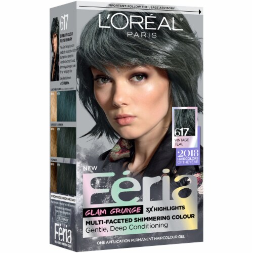 L'Oreal Paris Feria 617 Vintage Teal Hair Color, 1 ct - Kroger