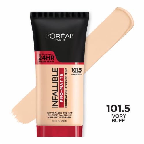 L'Oreal Paris Infallible Pro-Matte Foundation 101.5 Ivory Buff Perspective: front