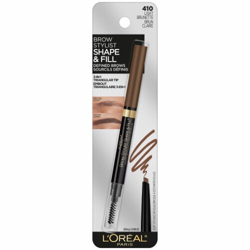 L'Oreal Paris Brow Stylist Shape & Fill Pencil - Light Brown 410 Perspective: front