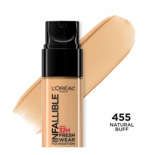 L'Oreal Paris Infallible Foundation 32 Hour Fresh Wear Lightweight 455 Natural Buff Perspective: front