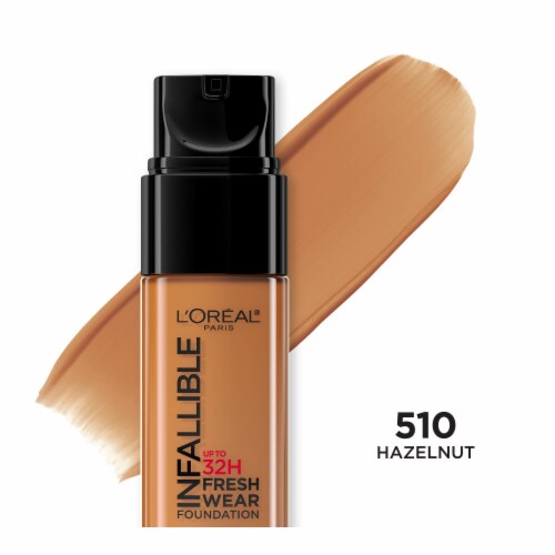 L'Oreal Paris Infallible Foundation 32 Hour Fresh Wear Lightweight 510 Hazelnut Perspective: front