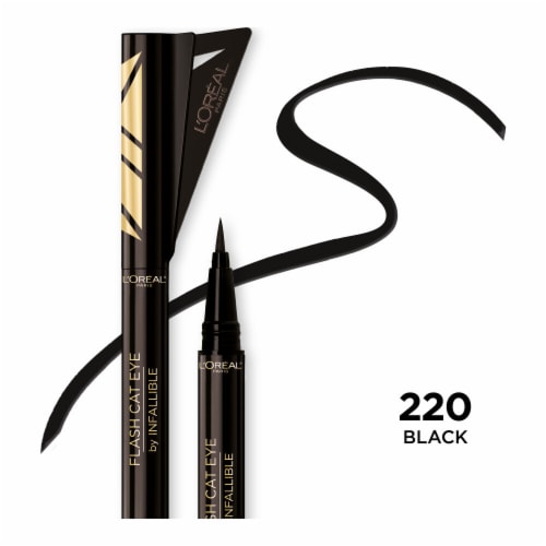 L'Oreal Paris Infallible Flash Cat Eye Black 220 Waterproof Liquid Eyeliner Perspective: front