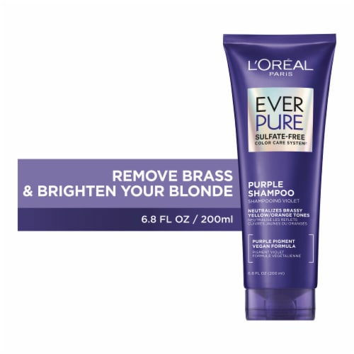 L'Oreal Paris EverPure Purple Shampoo Sulfate Free for Colored Hair Perspective: front