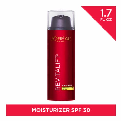 L'Oreal Paris Revitalift Triple Power Face Sunscreen with SPF 30, Hyaluronic Acid & Vitamin C Perspective: front