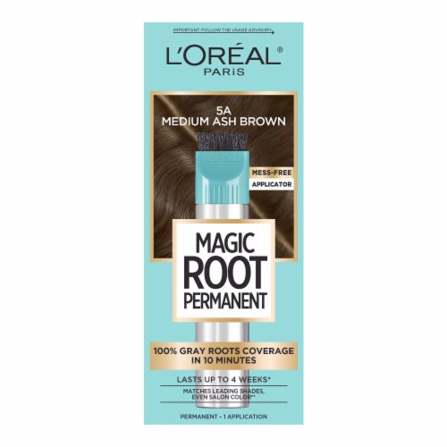 L'Oreal Paris Magic Root Rescue Root Coloring Kit Permanent 5A Medium Ash Brown Perspective: front