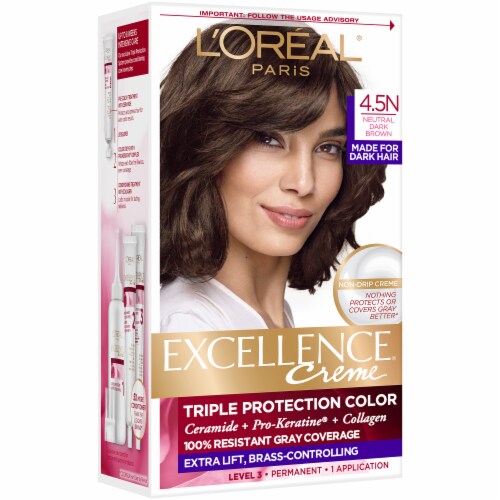 L'Oreal Paris Excellence Creme  Dark Neutral Brown Triple Protection Permanent  Hair Color Kit, 1 ct - Ralphs
