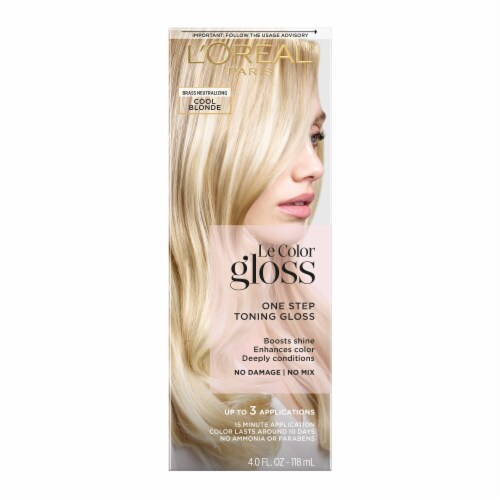 L'Oreal Paris Le Color Gloss One Step Toning Gloss Cool Blonde Perspective: front