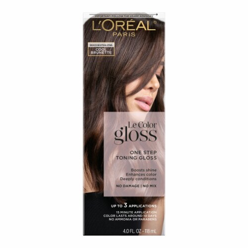 L'Oreal Paris Le Color Gloss Cool Brunette One Step Toning Gloss Perspective: front