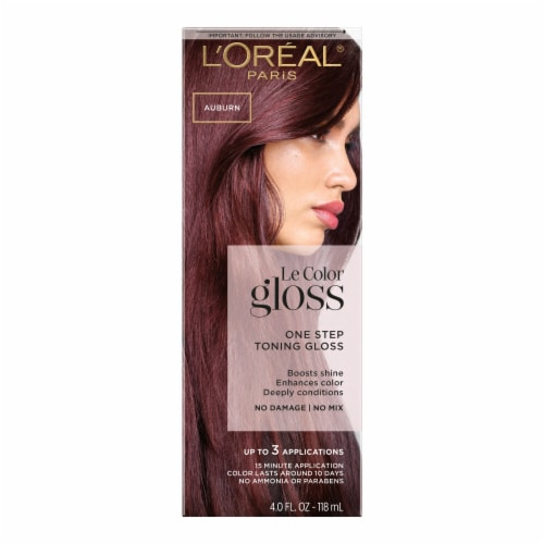L'Oreal Paris Le Color Gloss Auburn Toning Gloss Perspective: front