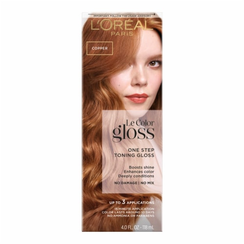 L'Oreal Paris Le Color Gloss Copper One Step Toning Gloss, 4.0 fl oz ...