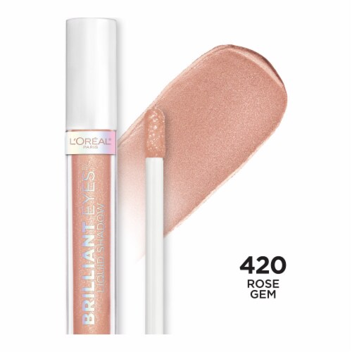 L'Oreal Paris Brilliant Eyes Shimmer Liquid Eye Shadow 420 Rose Gem Perspective: front