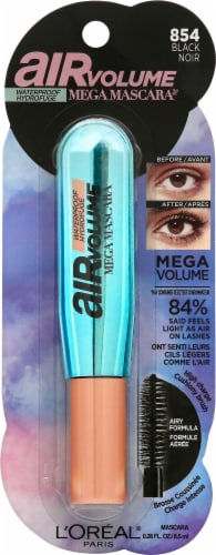 L'Oreal Air Volume Black Waterproof Mega Mascara Perspective: front