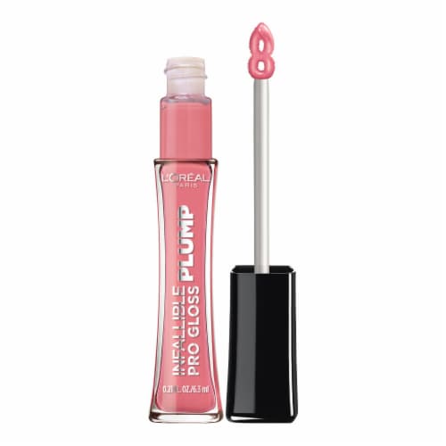 L'Oreal Paris Infallible Pro Gloss Plump Lip Gloss With Hyaluronic Acid 602 Sheer Blossom Perspective: front