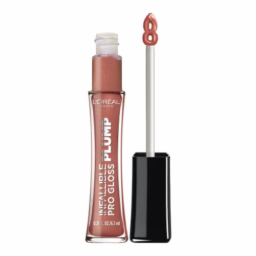 L'Oreal Paris Infallible Pro Gloss Plump Lip Gloss With Hyaluronic Acid 610 Nude Twinkle Perspective: front