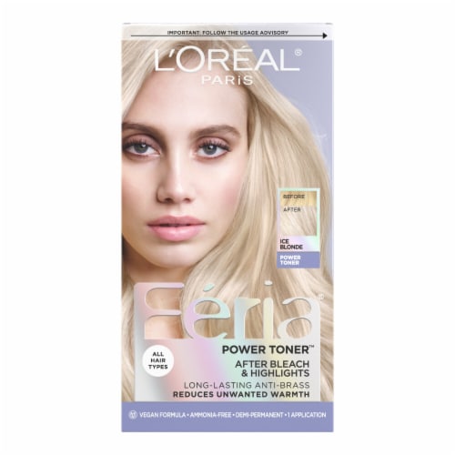 L'Oreal® Paris Feria® Ice Blonde Semi-Permanent Power Toner Perspective: front