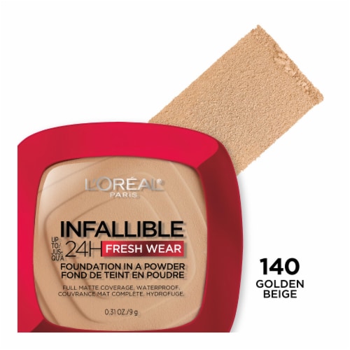 L'Oreal Paris Infallible Fresh Wear Golden Beige Powder Foundation Perspective: front