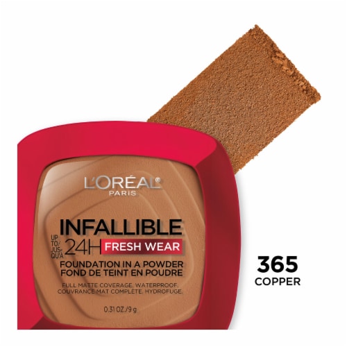 L'Oreal Paris Infallible 365 Copper Powder Foundation Perspective: front