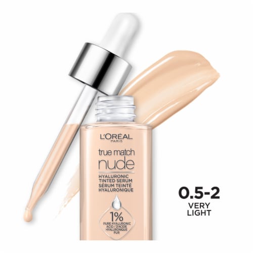 L'Oreal Paris True Match Hyaluronic Tinted Serum Foundation 0.5-2 Very Light Perspective: front