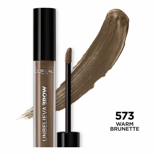 L'Oreal Paris Unbelieva Brow Tinted Brow Gel Longwear Waterproof 573 Warm Brunette Perspective: front