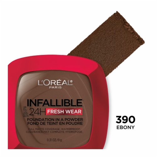 L'Oreal Paris Infallible Fresh Wear Foundation In A Powder 390 Ebony Perspective: front