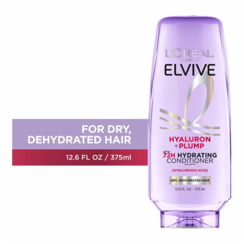 L'Oreal Paris Elvive Hyaluron Plump Hydrating Conditioner for Dry, Dehydrated Hair Perspective: front