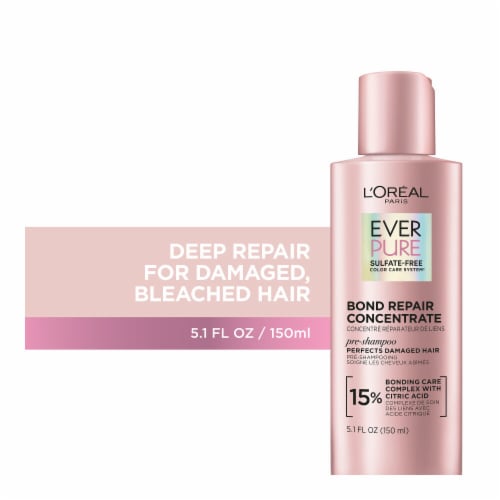L'Oreal Paris EverPure Bond Repair Pre-Shampoo Concentrate Sulfate Free for Color Treated Hair Perspective: front