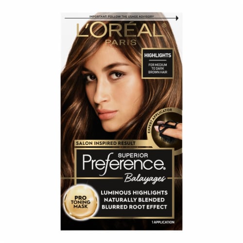 L'Oreal Paris Superior Preference Light Brown To Brown Balayage At-Home Highlighting Perspective: front