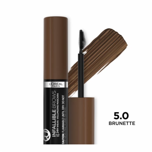 L'Oreal Paris Infallible Brow Mascara Volumizing 24 HR 5 Brunette Perspective: front