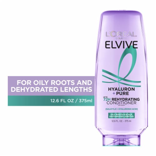 L'Oreal Paris Elvive Hyaluron Plus Pure Conditioner for Oily Hair Perspective: front