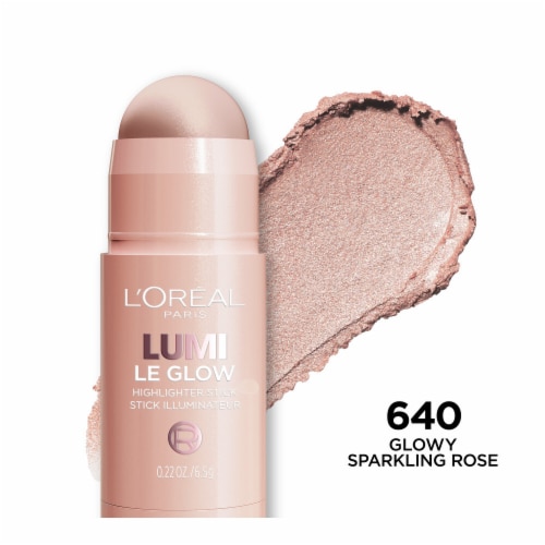L'Oreal Paris Lumi Le Glow Highlighter Stick 640 Glowy Sparking Rose Perspective: front