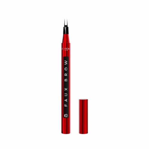 L'Oreal Paris Faux Brow Eyebrow Pen with Double Brush Tip 393 Soft Black Perspective: front