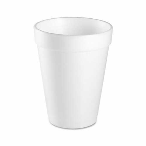 WinCup White Styrofoam Disposable Drinking Cups Perspective: front