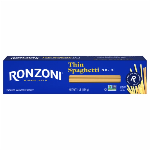 Ronzoni Thin Spaghetti Non-GMO Pasta Classic, Great Taste Perspective: front