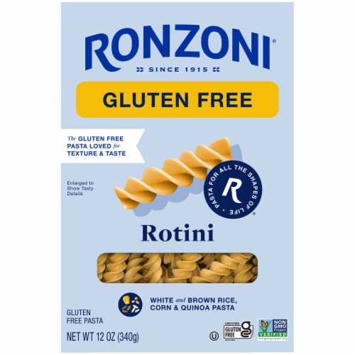 Ronzoni Gluten Free Non-GMO Vegan Four-Grain Rotini White Pasta Perspective: front