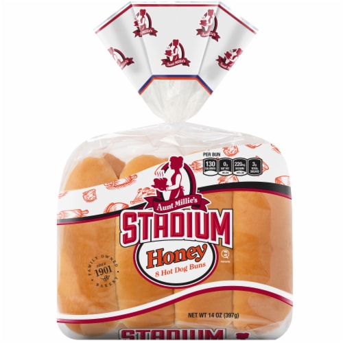 Aunt Millie's Stadium Honey Hot Dog Buns Perspective: front