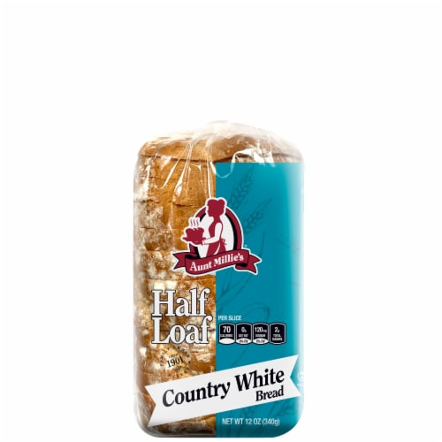 Aunt Millie’s Country White Half Loaf Bread Perspective: front