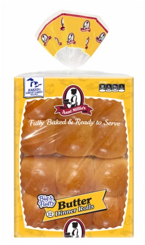 Aunt Millie's Big and Fluffy Butter Dinner Rolls Perspective: front