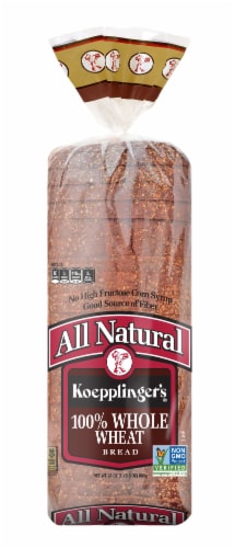 Koepplinger's® Recipe All Natural 100% Whole Wheat Bread Perspective: front