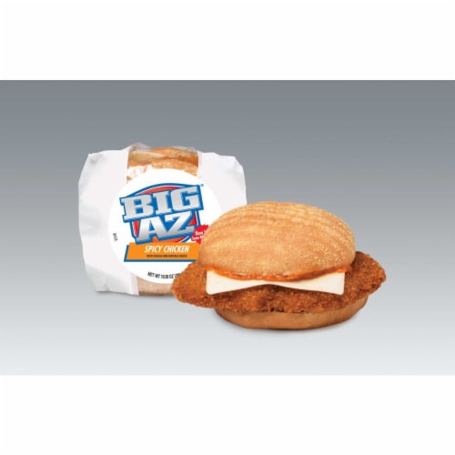 BIG AZ Spicy Chicken Sandwich with Cheese, 10.2 Oz. (8 Count) Perspective: front