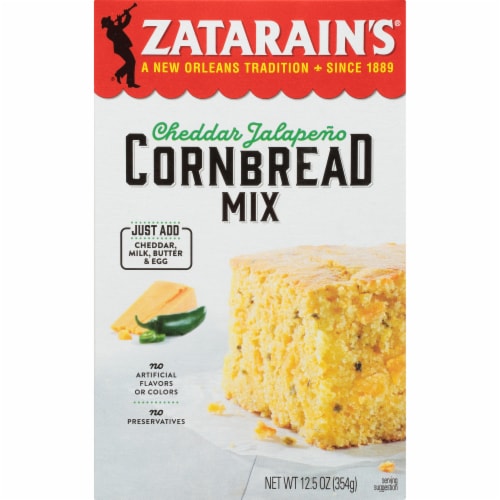 Zatarain's Cheddar Jalapeno Cornbread Mix Perspective: front