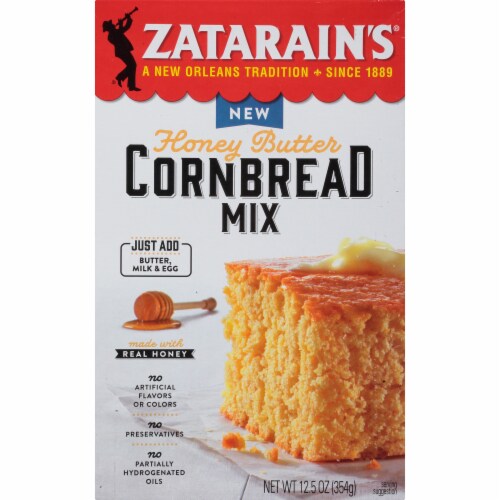 Zatarain's Honey Butter Cornbread Mix Perspective: front
