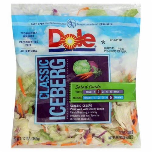 Dole Classic Iceberg Salads Perspective: front