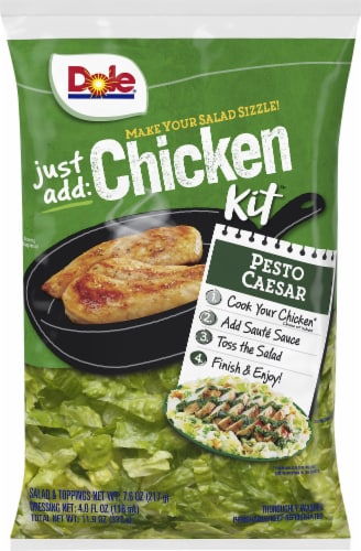 Dole Just Add Chicken Pesto Caesar Salad Kit Perspective: front
