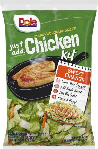 Dole Just Add Chicken Orange Chicken Salad Kit Perspective: front