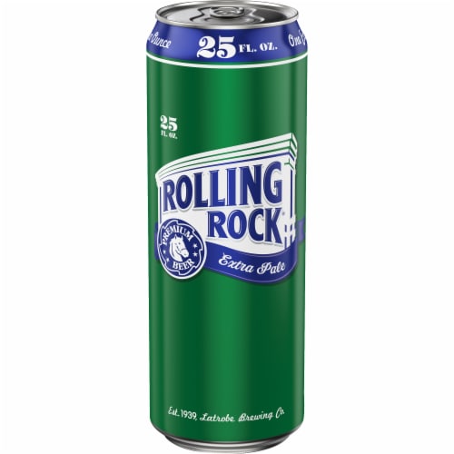 Rolling Rock Extra Pale Beer Single Can Perspective: front
