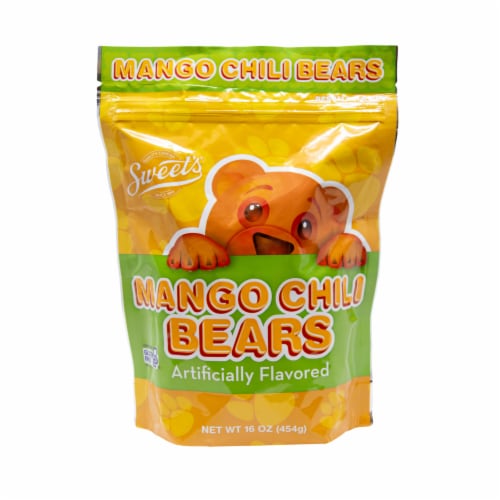 Sweet's® Mango Chili Gummy Bear Candy Perspective: front