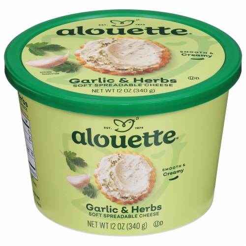 Alouette® Garlic & Herbs Soft Spreadable Cheese Perspective: front