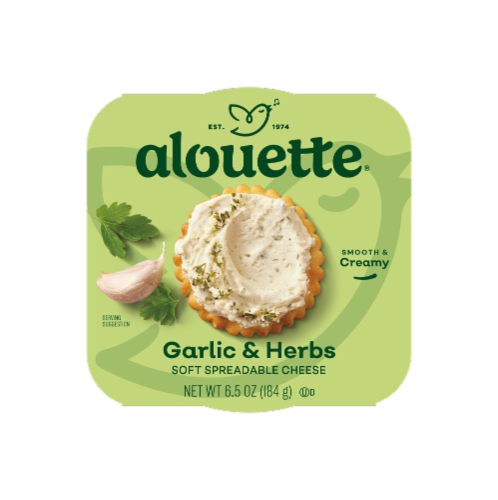 Alouette® Garlic & Herb Soft Spreadable Cheese Perspective: front